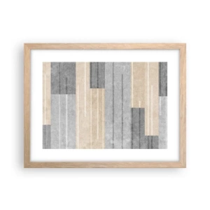 Poster in cornice rovere chiaro - Composizione: rigare dritto - 40x30 cm