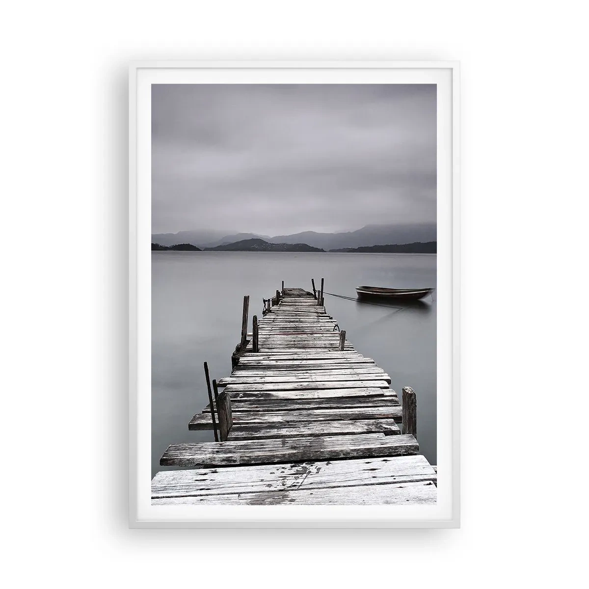 Poster in cornice bianca - Domani puoi partire - 70x100 cm