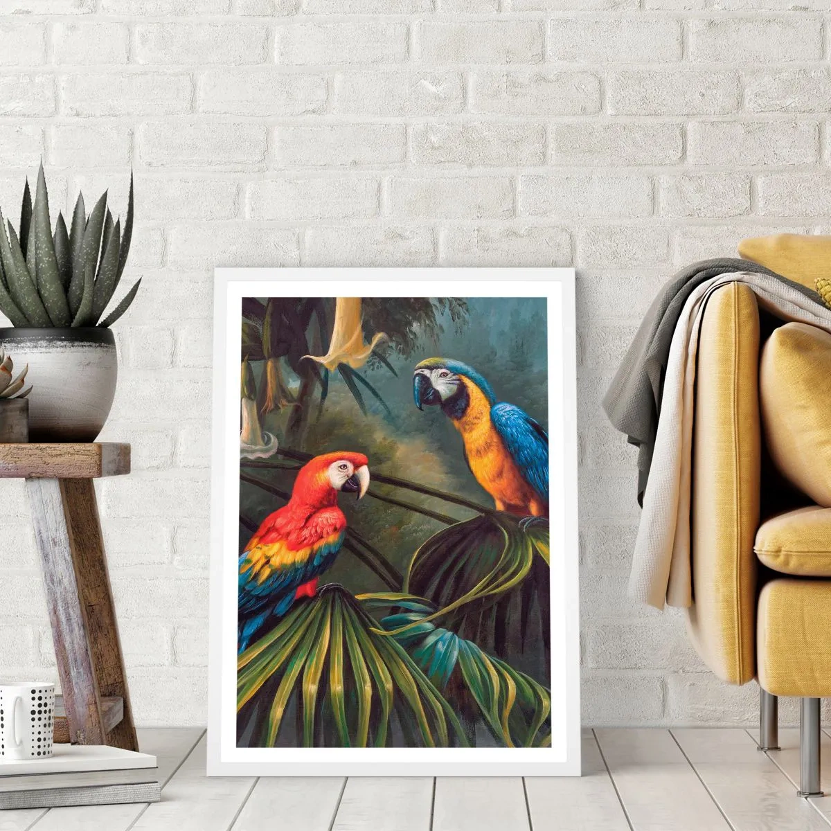 Poster in cornice bianca - Romanticità ai tropici - 30x40 cm