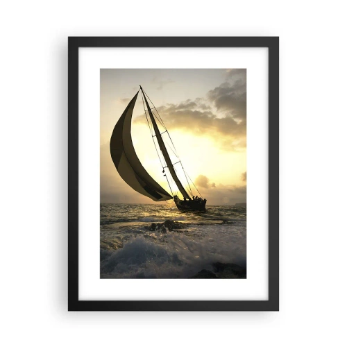 Poster in cornice nera - Con il vento e controvento - 30x40 cm
