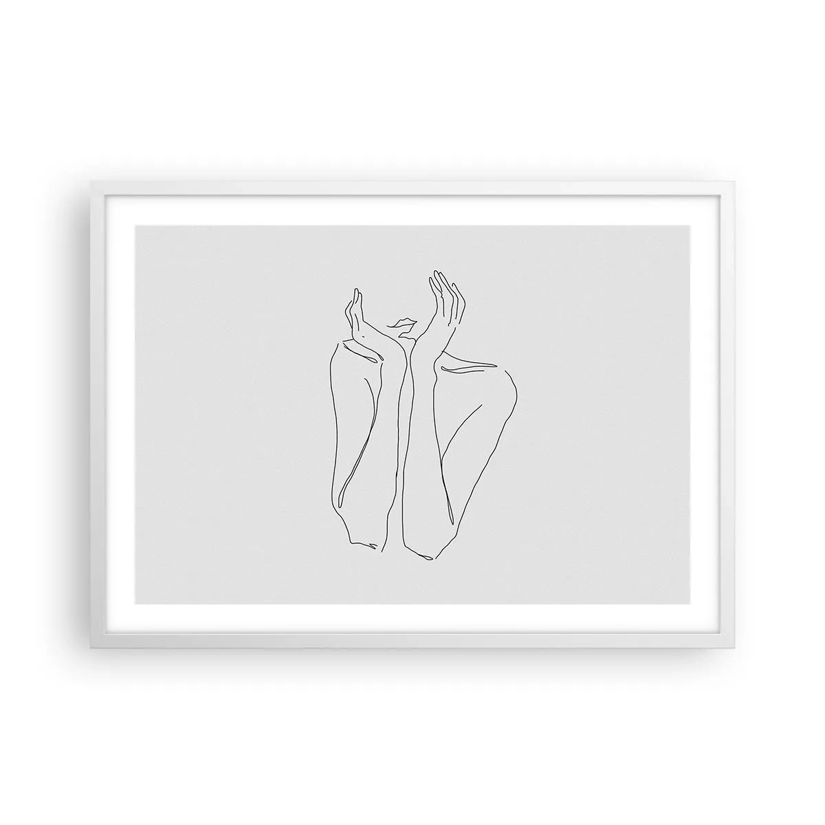 Poster in cornice bianca - Quello che sognano le ragazze - 70x50 cm