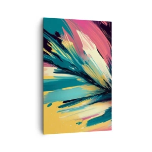 Quadro su tela - Stampe su Tela - Una composizione astratta dai colori intensi e contrastanti. - 80x120cm - Composizione: esplosione di gioia - Decorazione murale moderna per soggiorno e camera da letto ARTTOR