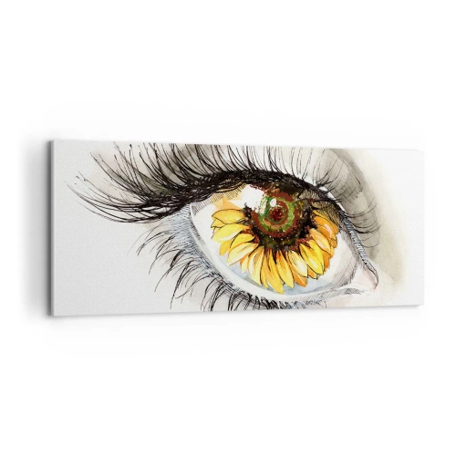 Quadro su tela - Stampe su Tela - Uno sguardo caldo come l'estate - 100x40 cm