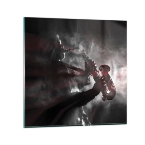 Quadro su vetro - Nei fumi del jazz - 70x70 cm