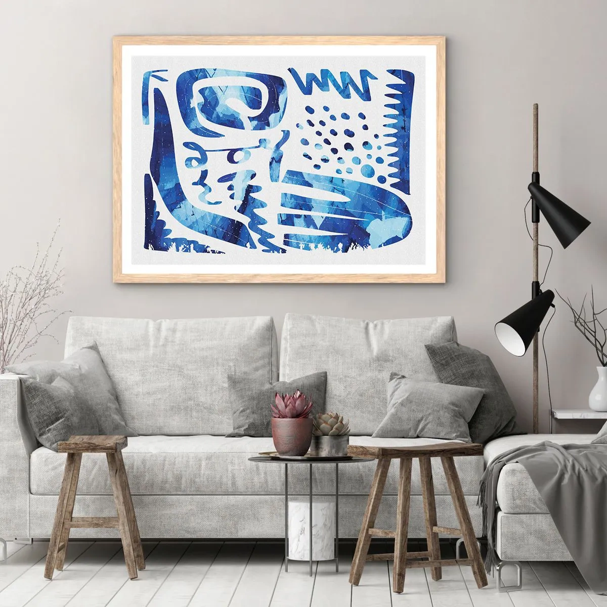 Poster in cornice rovere chiaro - Ritorno alle radici - 91x61 cm