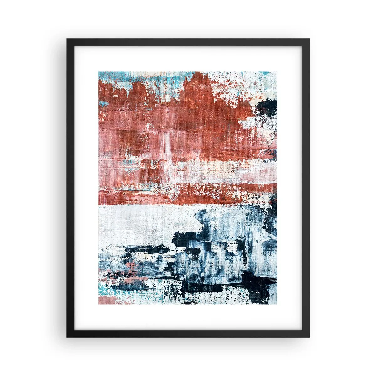 Poster in cornice nera - Astratto in due metà - 40x50 cm