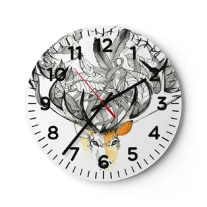 Orologio da parete - Orologio in Vetro - I corni dell'abbondanza - 40x40 cm