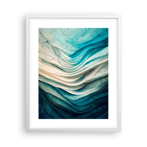 Poster in cornice bianca - Blu insaziabile - 40x50 cm