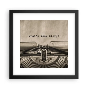 Poster in cornice nera - Rispondimi - 30x30 cm