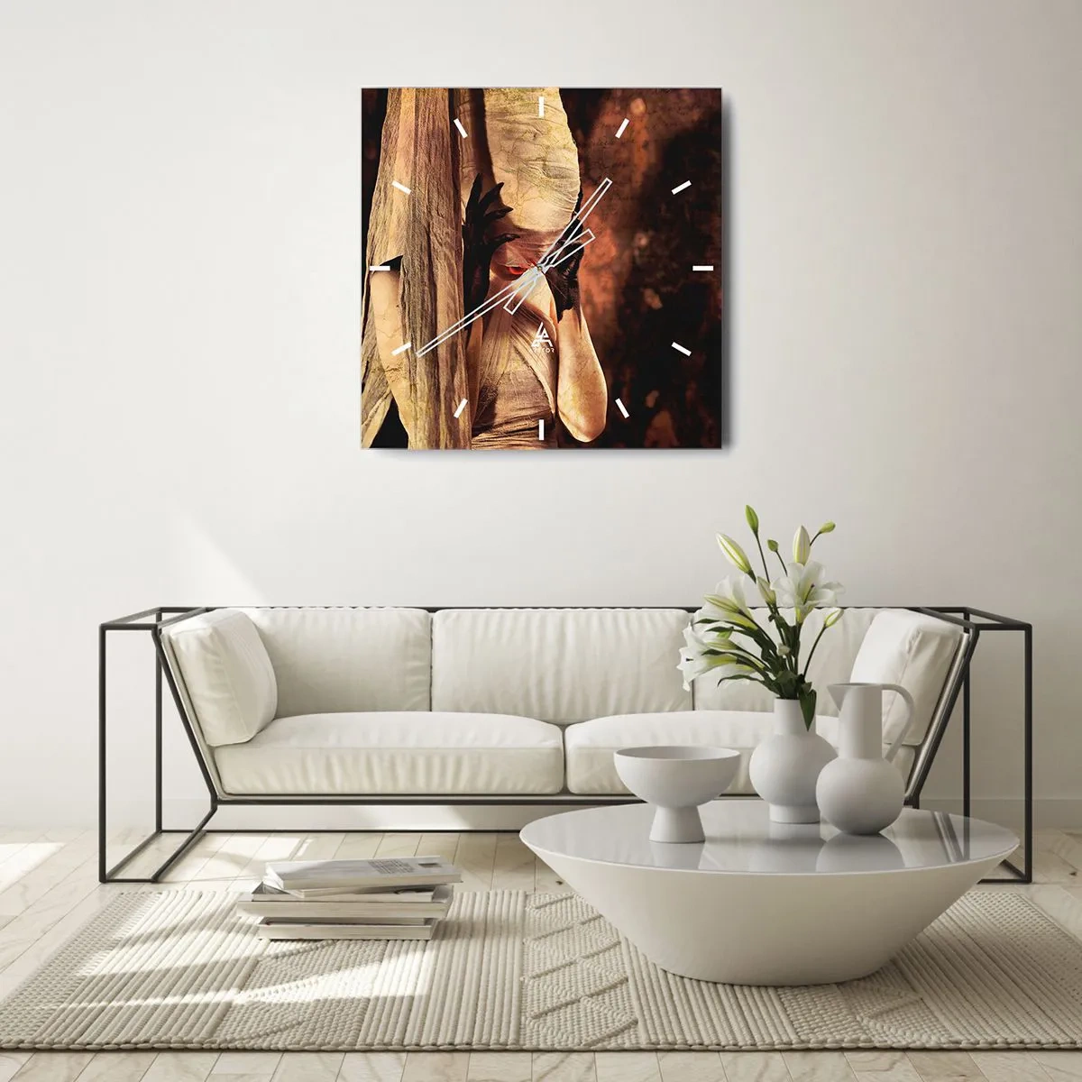 Orologio da parete - Orologio in Vetro - Tra il bene e il male - 30x30 cm