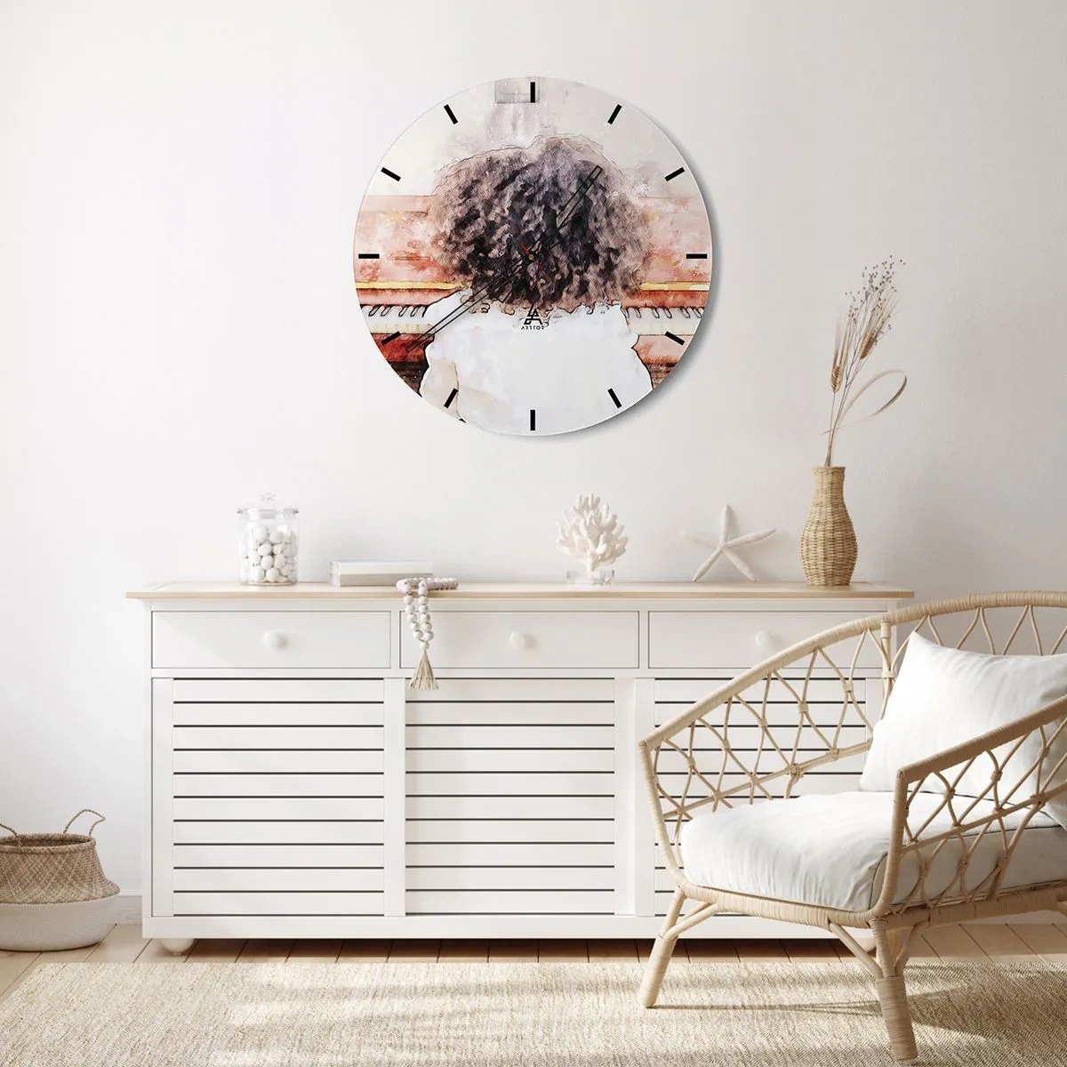 Orologio da parete - Orologio in Vetro - Nel nuovo mondo - 40x40 cm