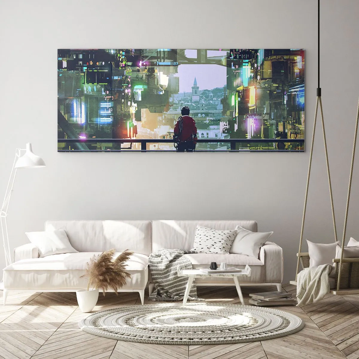 Quadro su vetro - Due mondi - 100x40 cm