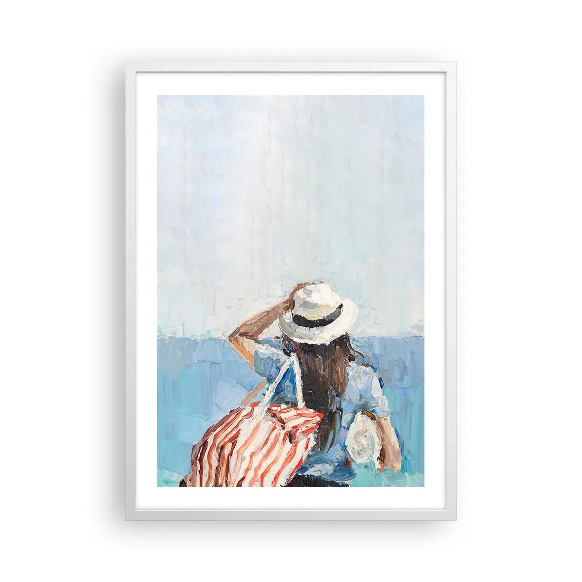 Poster in cornice bianca - Benvenuti in vacanza - 50x70 cm