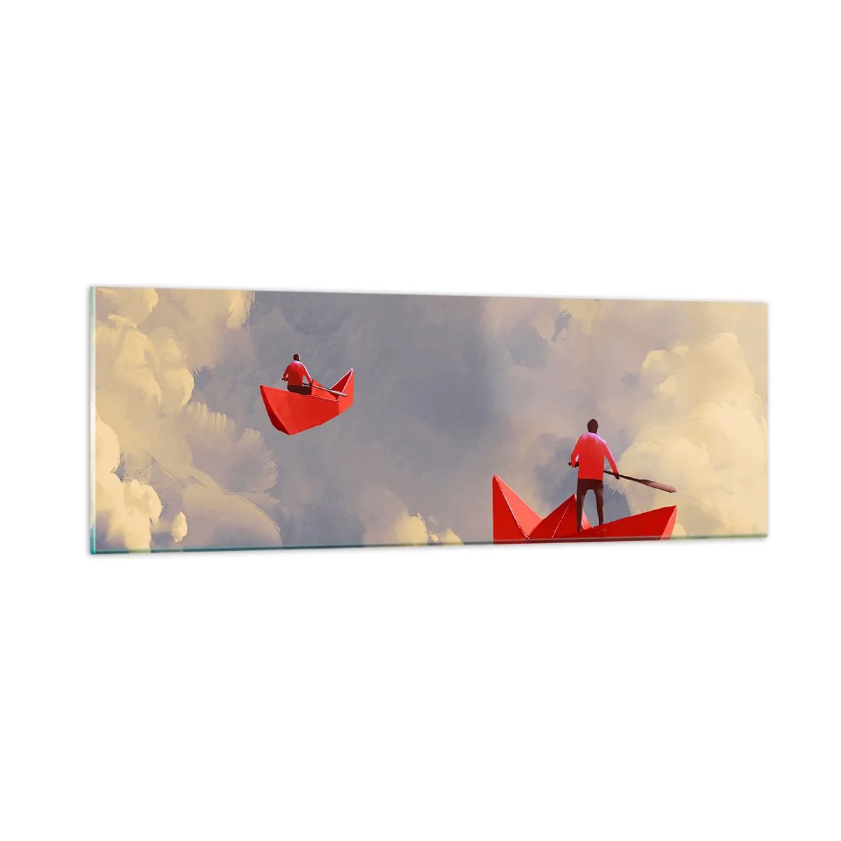 Quadro su vetro - La spedizione dei sognatori - 90x30 cm