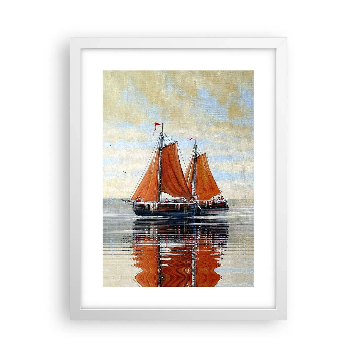 Poster in cornice bianca - Naviga, marinaio... - 30x40 cm