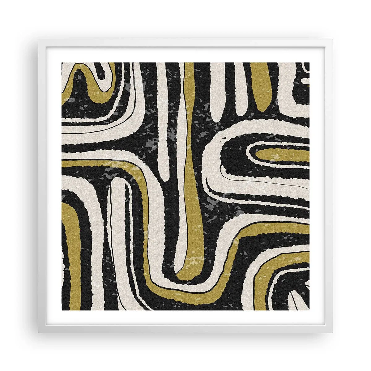 Poster in cornice bianca - Composizione: strade e vicoli - 60x60 cm