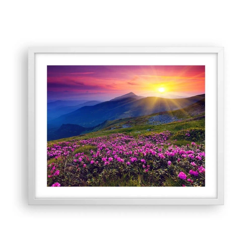 Poster in cornice bianca - Odore di mugo e profumo di erbe - 50x40 cm