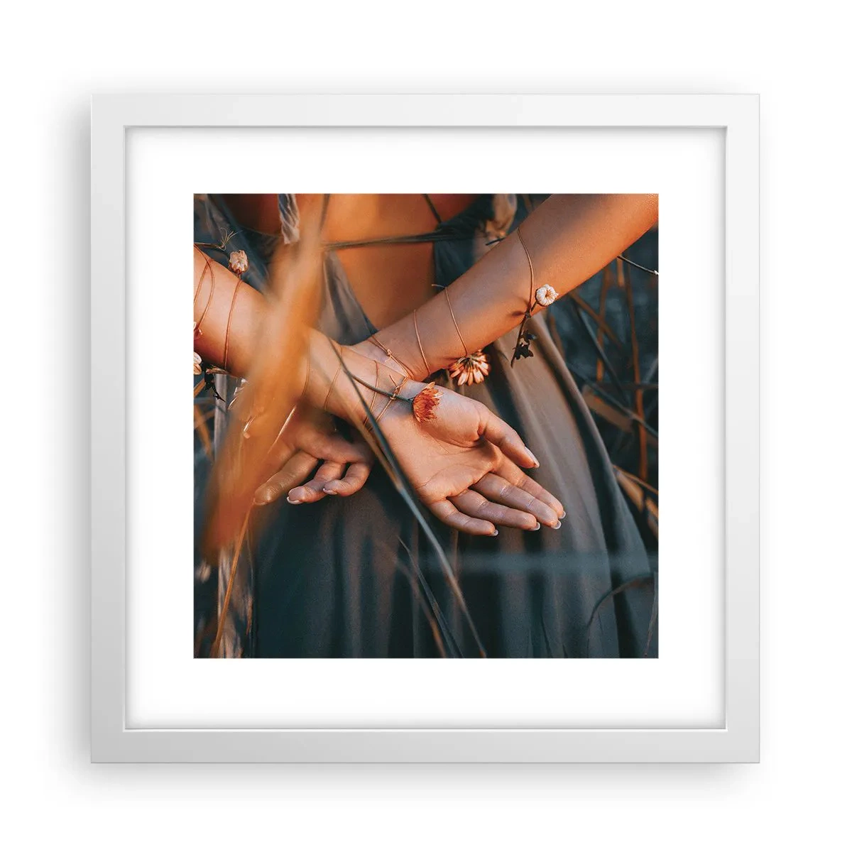 Poster in cornice bianca - Legata alla natura - 30x30 cm