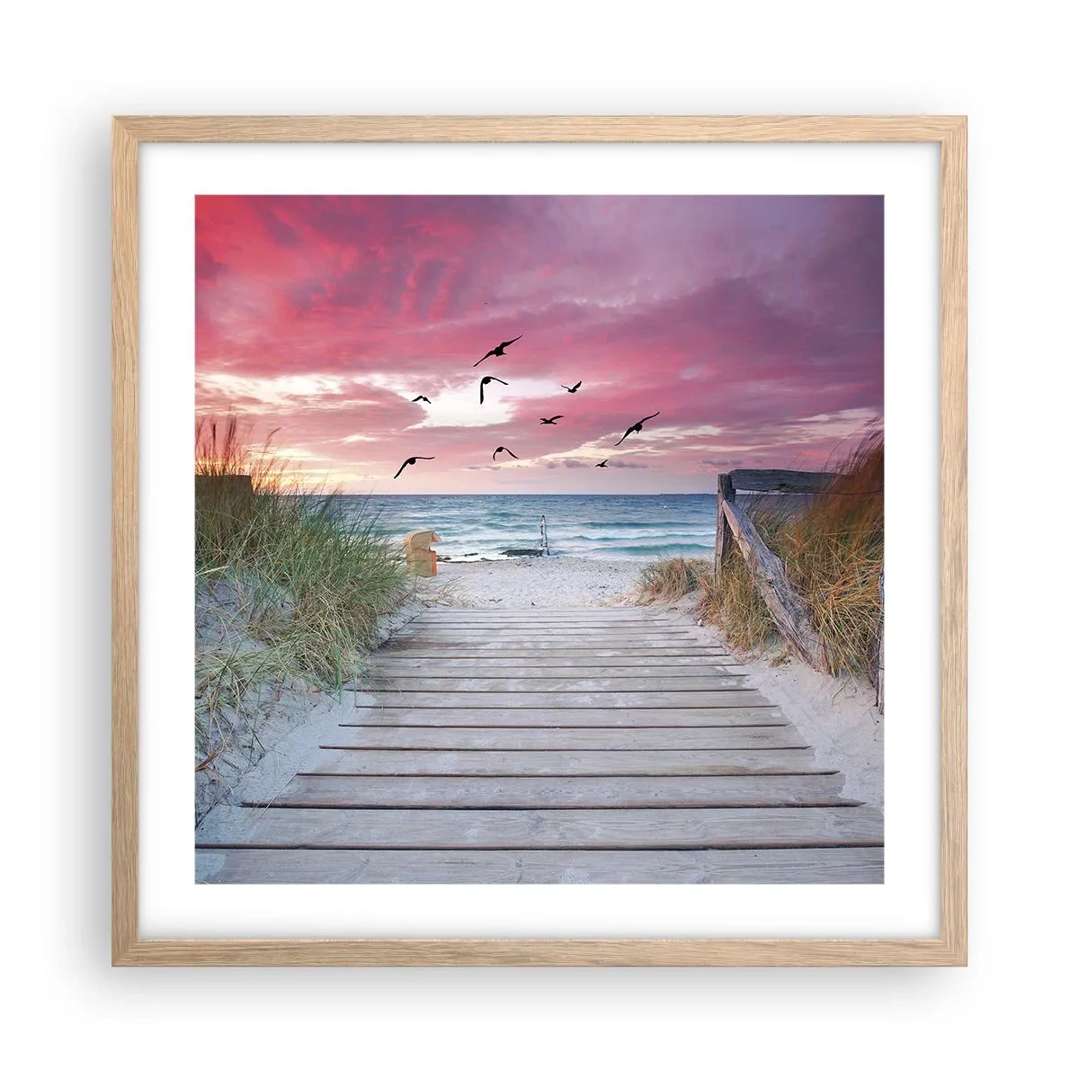 Poster in cornice rovere chiaro - Impressioni baltiche - 50x50 cm