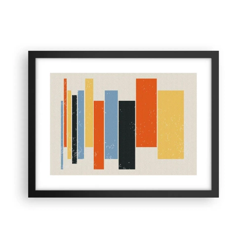 Poster in cornice nera - Notazione musicale - 40x30 cm