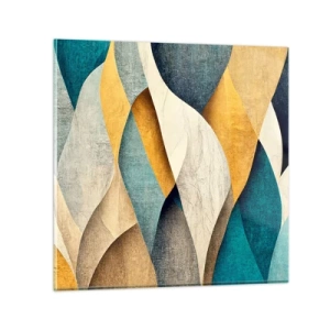 Quadro su vetro - Ritmo e ondulazioni - 30x30 cm