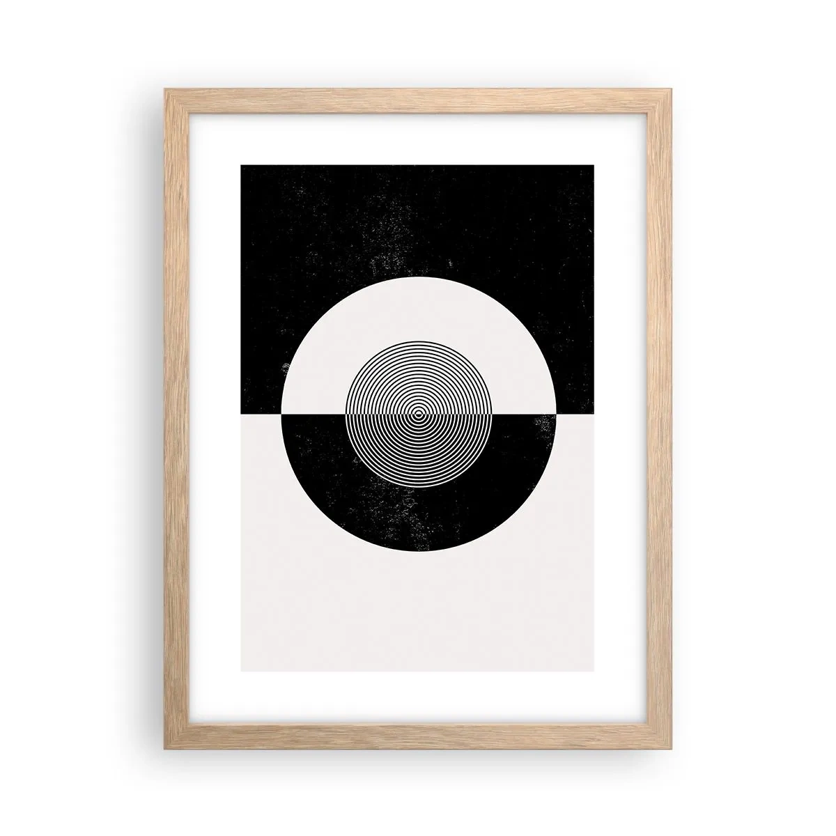 Poster in cornice rovere chiaro - Armonia in bianco e nero - 30x40 cm