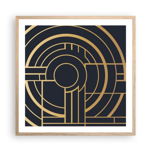 Poster in cornice rovere chiaro - Il giro delle cose - 60x60 cm