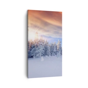 Quadro su tela - Stampe su Tela - Spettacolo innevato della natura - 45x80 cm