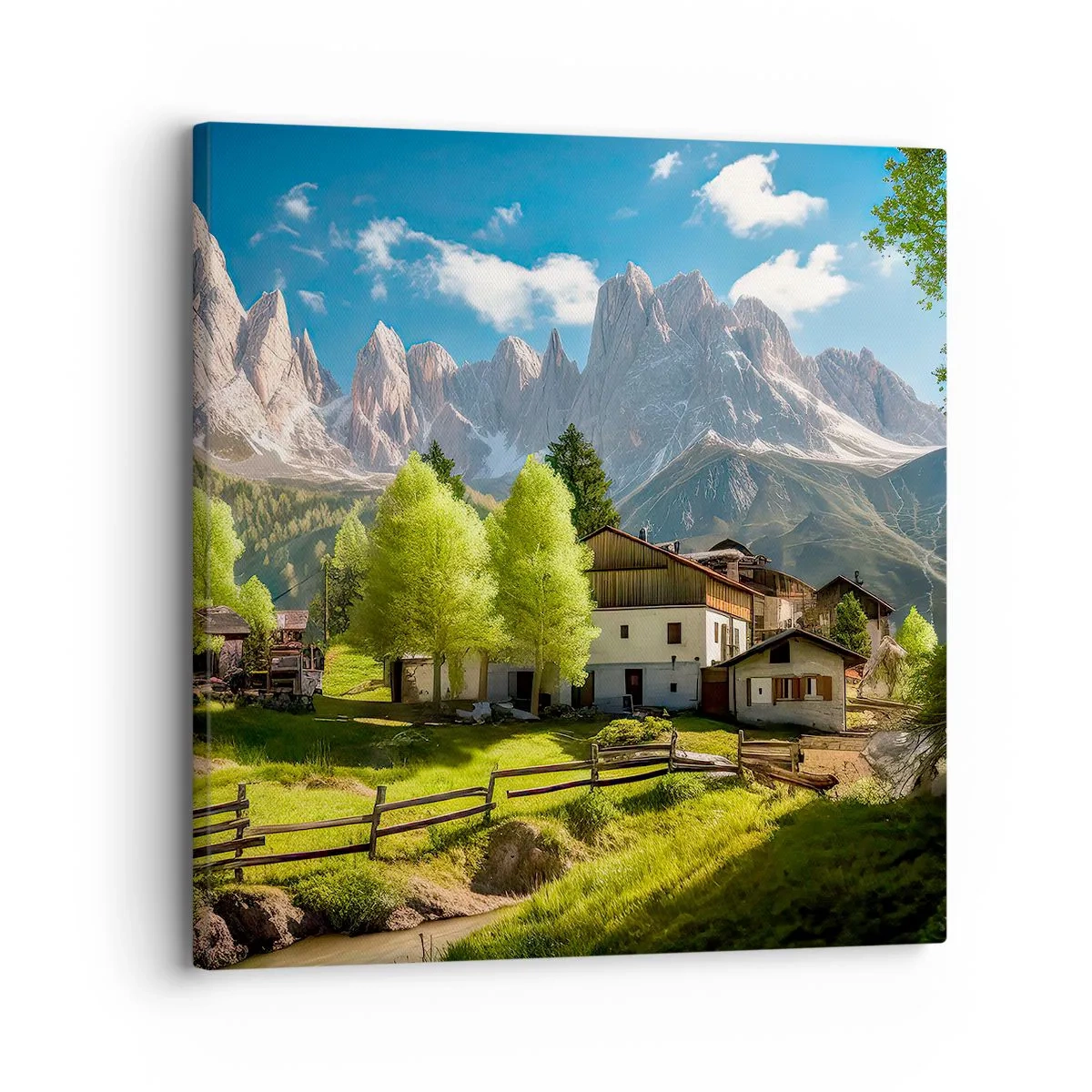 Quadro su tela - Stampe su Tela - Idillio alpino - 30x30 cm