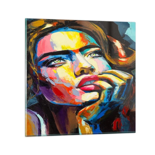 Quadro su vetro - I sogni come uccelli planano nel cielo - 70x70 cm