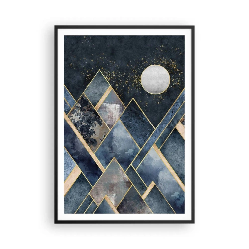 Poster in cornice nera - Paesaggio geometrico - 70x100 cm