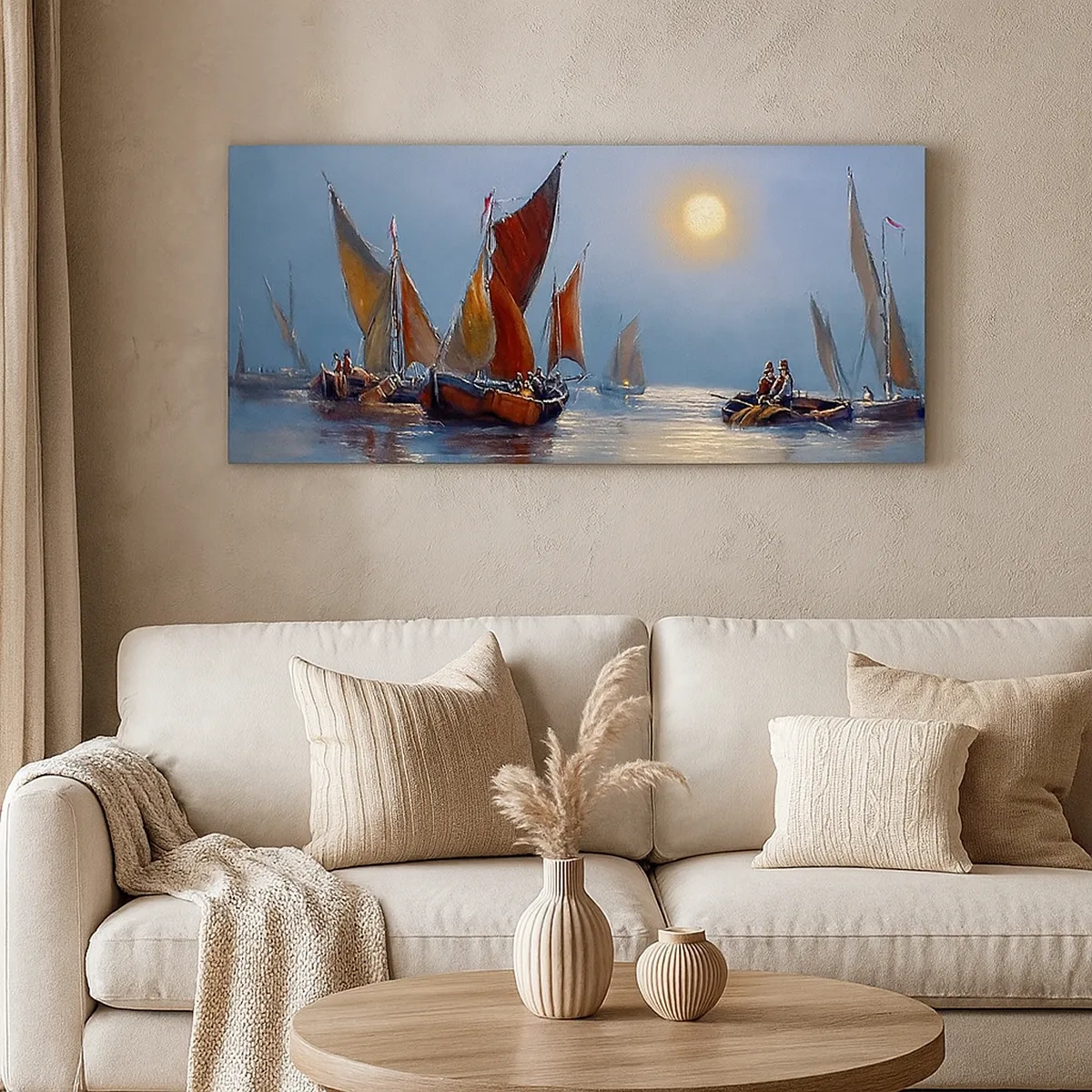 Quadro su tela - Stampe su Tela - Pesca notturna - 30x30 cm