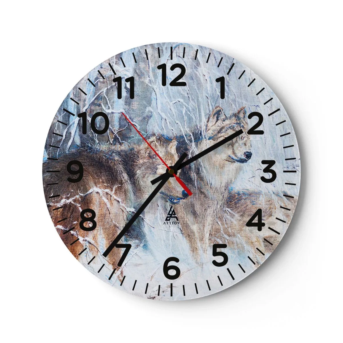 Orologio da parete - Orologio in Vetro - Attenzione! In arrivo... - 40x40 cm