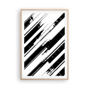 Poster in cornice rovere chiaro - Composizione intensa e dinamica - 61x91 cm