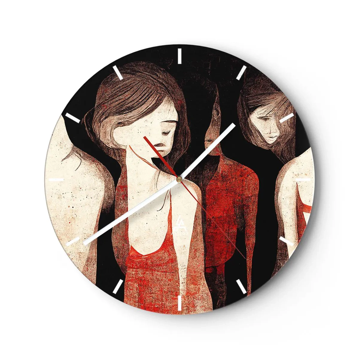 Orologio da parete - Orologio in Vetro - Madonne nell'oscurità - 30x30 cm
