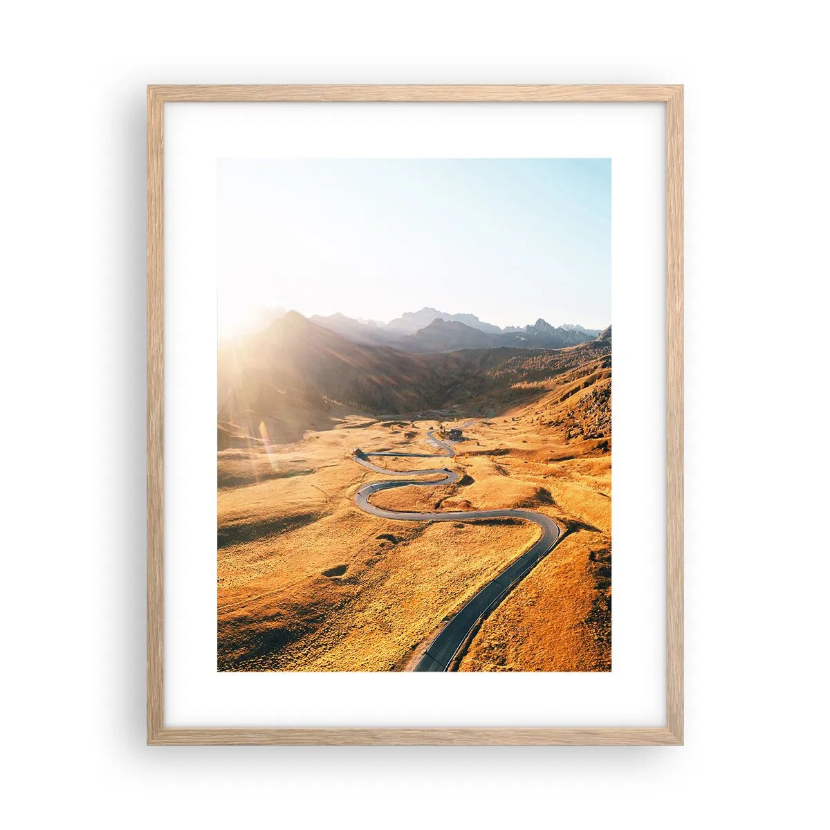 Poster in cornice rovere chiaro - Nella valle dorata - 40x50 cm