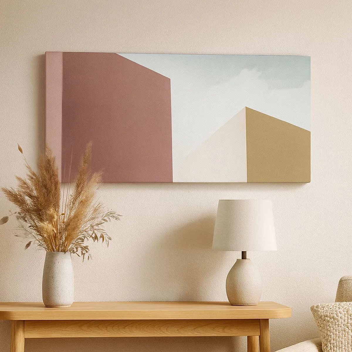 Quadro su tela - Stampe su Tela - Geometria di un'estate assolata - 100x40 cm