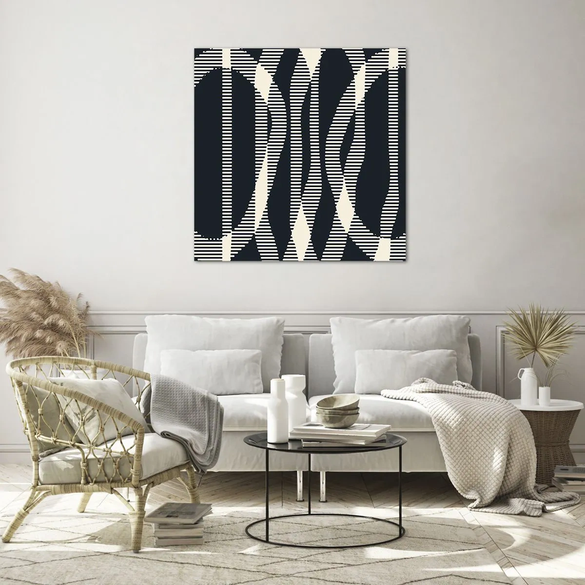 Quadro su vetro - Tentativo di rompere l'oscurità - 40x40 cm