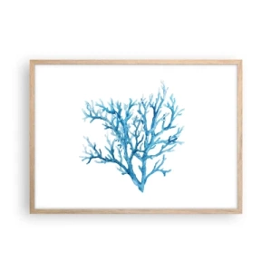 Poster in cornice rovere chiaro - Filigrana marina - 70x50 cm