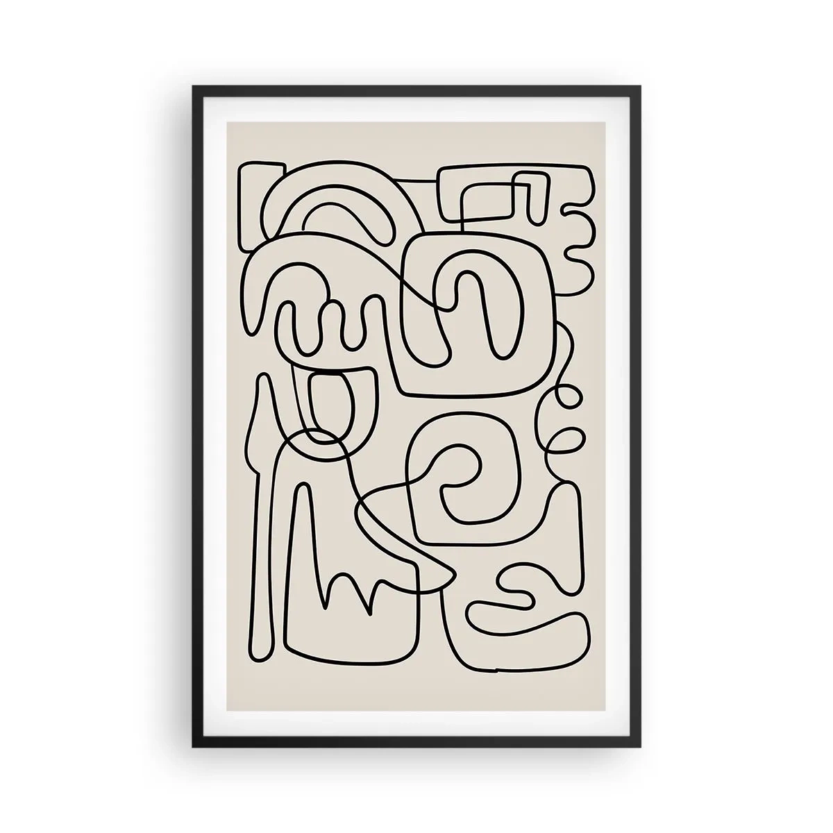Poster in cornice nera - Segui il percorso - 61x91 cm