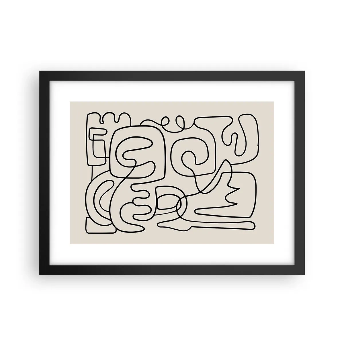 Poster in cornice nera - Segui il percorso - 40x30 cm