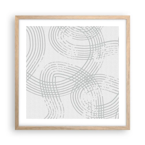 Poster in cornice rovere chiaro - Non vi è una via diritta - 50x50 cm