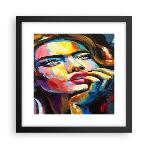 Poster in cornice nera - I sogni come uccelli planano nel cielo - 30x30 cm