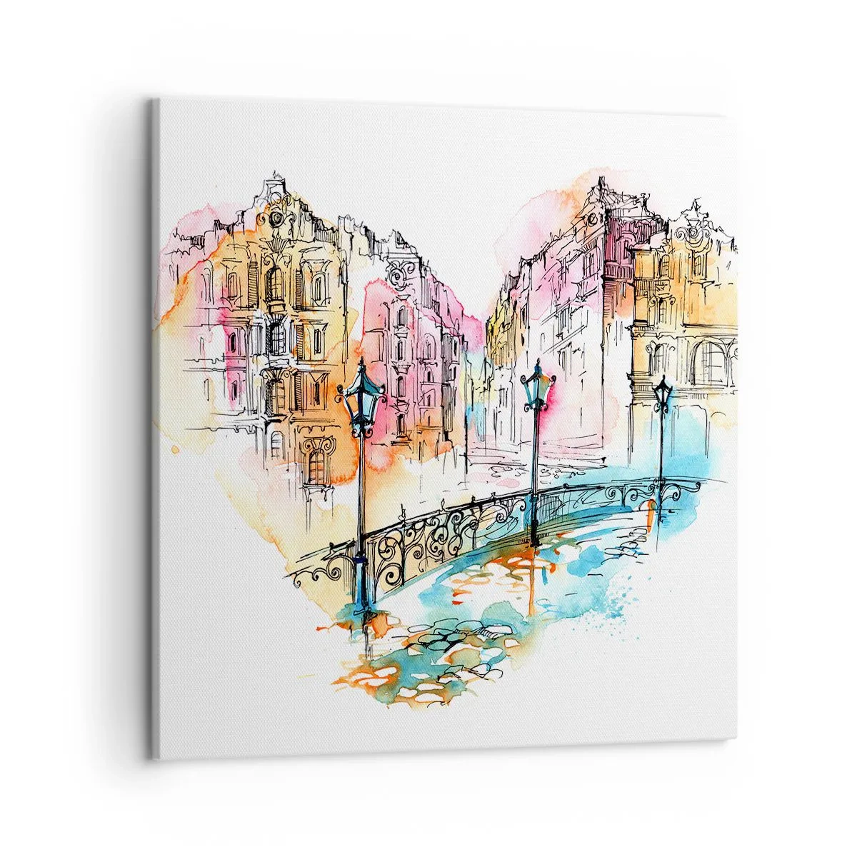 Quadro su tela - Stampe su Tela - Il cuore della città - 50x50 cm