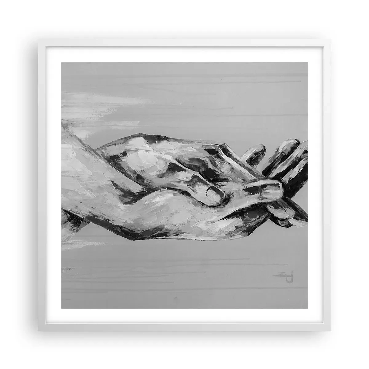 Poster in cornice bianca - Inizio... - 60x60 cm