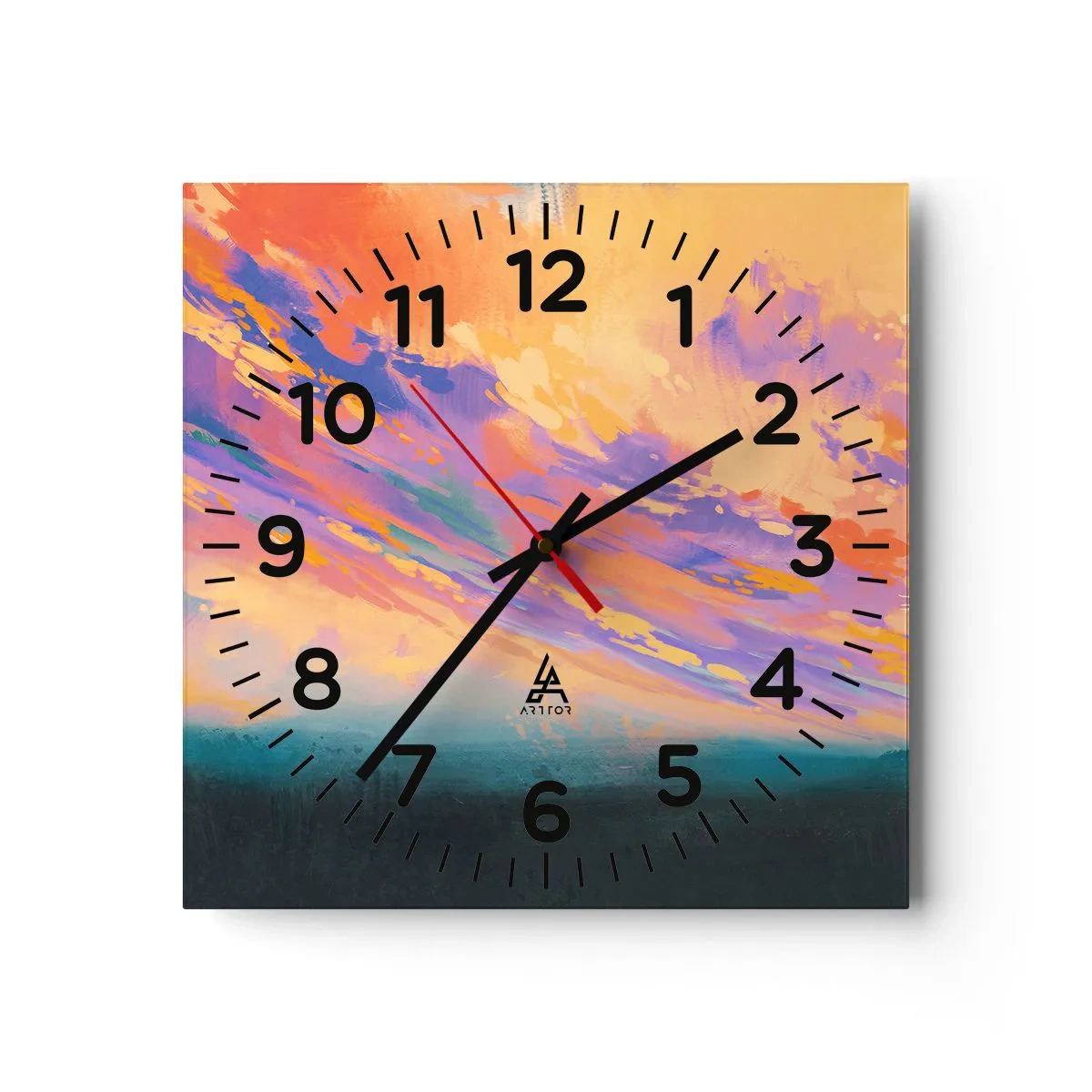Orologio da parete - Orologio in Vetro - Forza di attrazione - 30x30 cm
