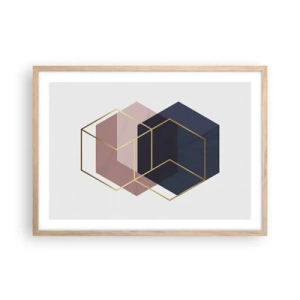 Poster in cornice rovere chiaro - La forza della semplicità - 70x50 cm