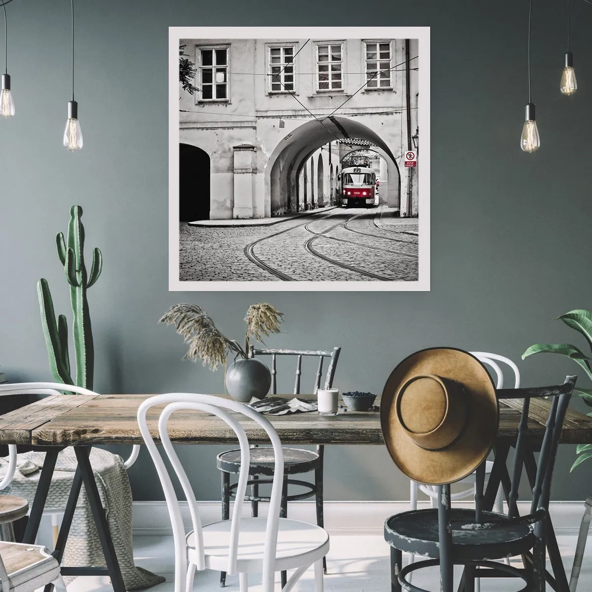Poster - Attraverso il labirinto cittadino - 60x60 cm