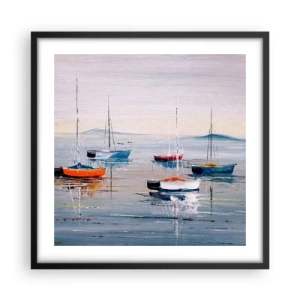 Poster in cornice nera - Meritato riposo - 50x50 cm