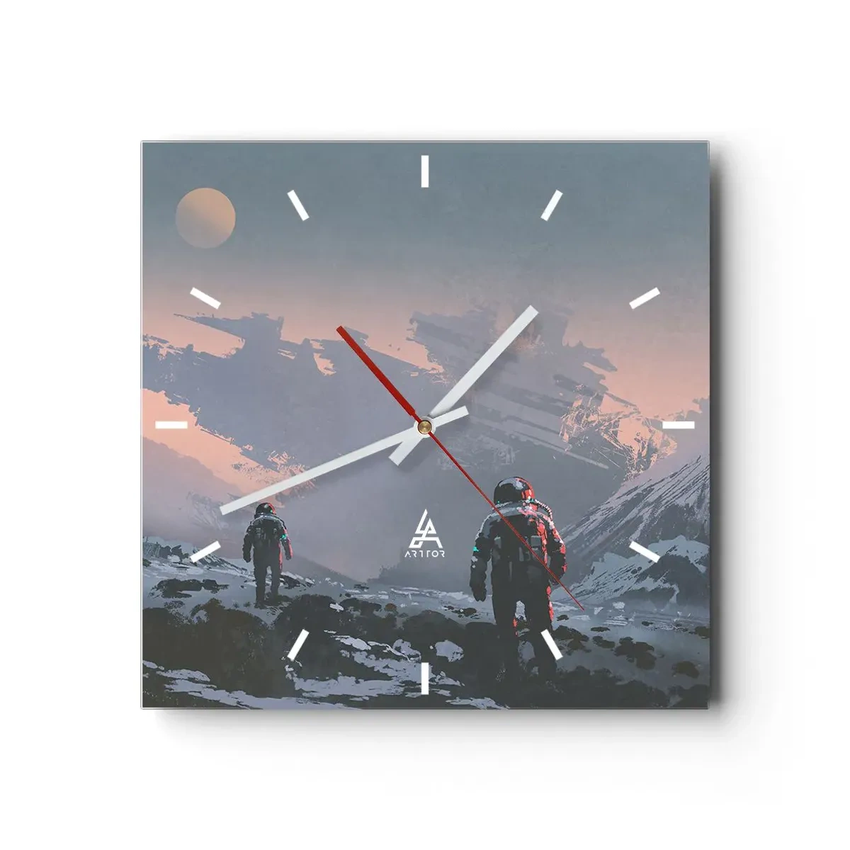 Orologio da parete - Orologio in Vetro - Sotto una stella sconosciuta - 40x40 cm